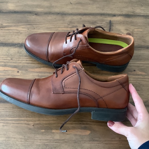 Florsheim Size 9 Mens Brown Leather Center Cap Toe Oxford - Picture 4 of 4